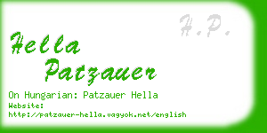 hella patzauer business card